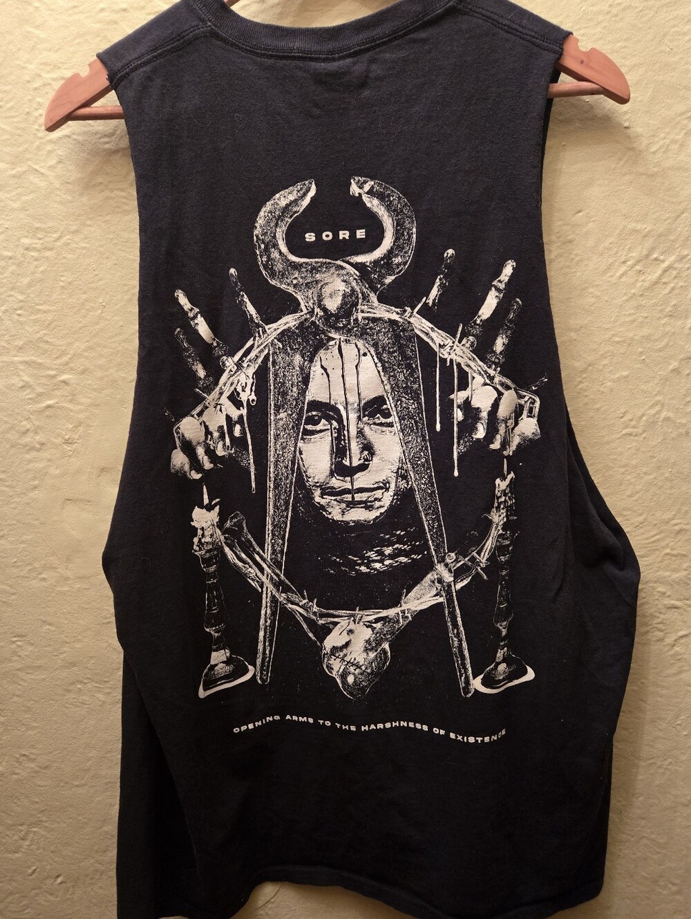 APES SORE Band Muscle Tee XL Black Graphic Tank Goth Hardcore Metal Punk Shirt